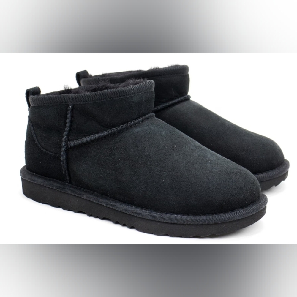 UGG Classic Ultra Mini Black Boots Wmn's Size 11 MSRP $149.99